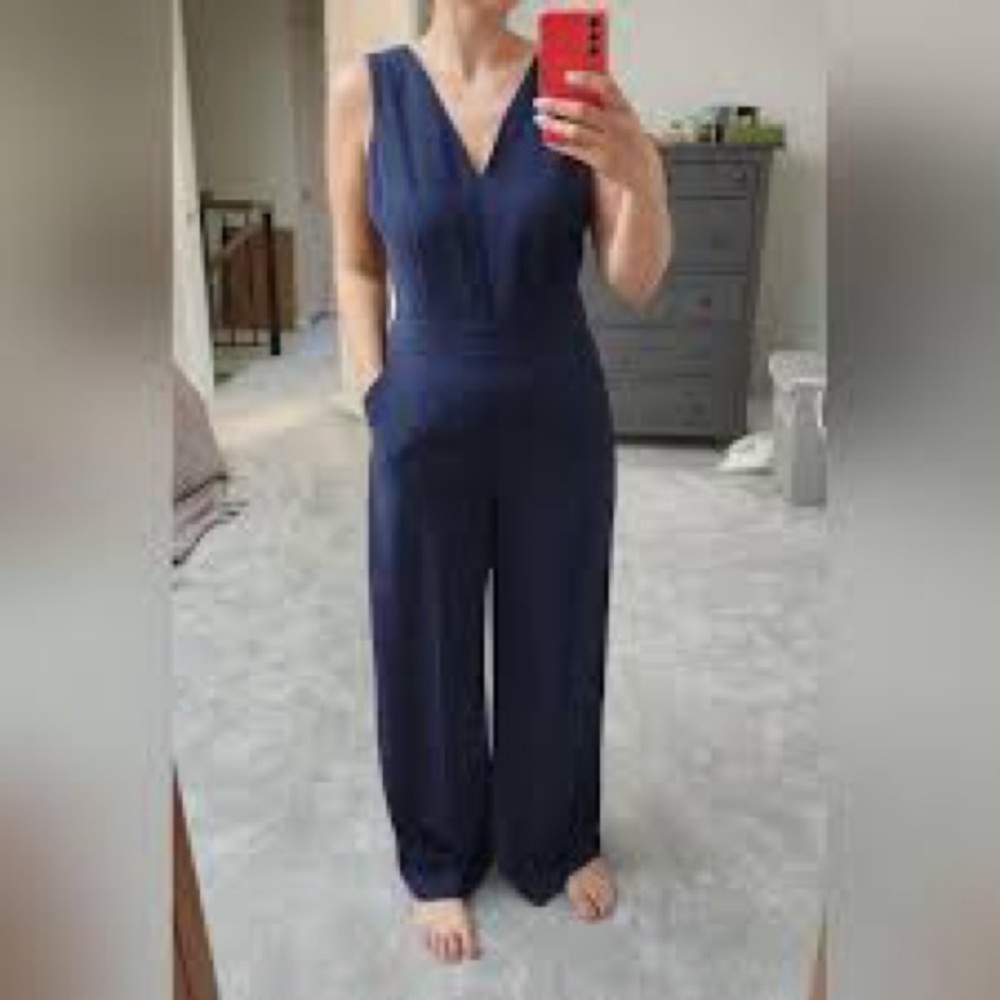 Boden Navy Sleeveless Jumpsuit - Picture 2 of 11